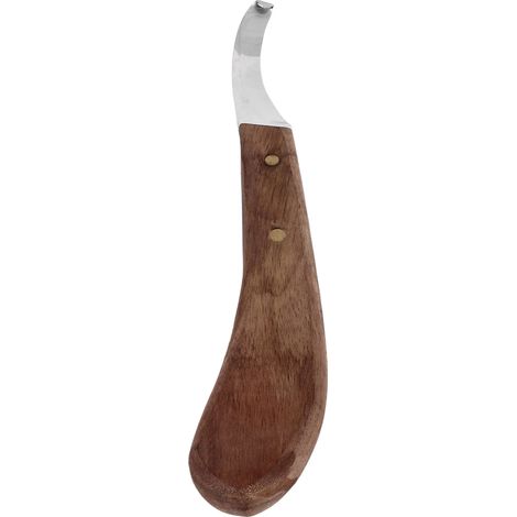 Couteau à sabot pour cheval, lame incurvée en acier au carbone fin, outil de coupe ergonomique pour gaucher, idéal pour la ferme. (1/5)