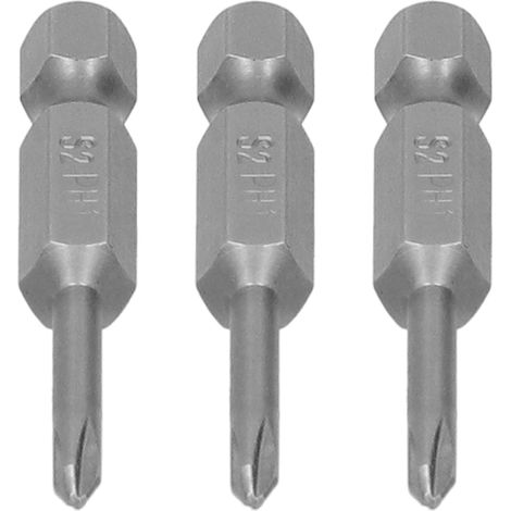 10 Stück 3-mm-Kreuzschlitzschraubendreher-Bits mit starkem Magneten, gehärtetes Handwerkzeugzubehör (1/5)