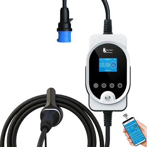 Chargeur EV, Contrôle APP Intelligent, Courant Ajustable, 7KW APP PAS d'adaptateur-a, TYPE2-a (1/2)