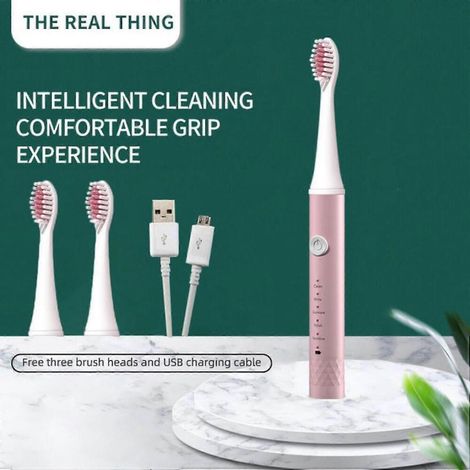 Brosse à dents électrique rechargeable GETIT, brosse à dents électrique ultra-mince à tête souple pour un nettoyage optimal.-AquaForge (1/2)