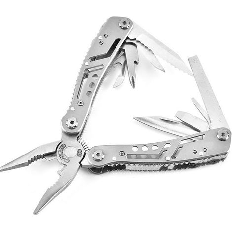 Pliers Multifonctionnels - 21 En 1 Avec Couteau Pliant Scie Tournevis Et Outil De Découpe - Acier Inoxydable 3Cr13 Revêtu Titane - Pour Camping Extérieur Réparation DIY - 1 Pièce