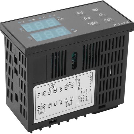 Régulateur de température numérique 2 en 1 avec affichage température et temps pour presse à chaleur 100-240V boîtier PC 96x48mm (1/5)