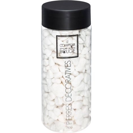 Atmosphera – Pierres décoratives blanches 750g – Galets en grès pour compositions florales – Décoration intérieure élégante