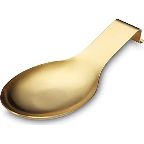 Repose Cuillère En Or Mat, Porte Cuillère En Acier Inoxydable Pour Cuisinière, Porte Stensiles De Cuisine Pour Louches, Pinces, Spatule, Porte-cuillère Pour Cuisinière (1PC-9,5 Pouces) (1/4)
