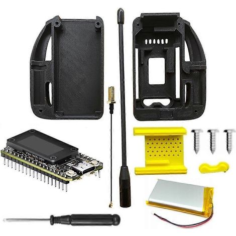 Carte de développement Meshtastic Heltec LoRa 32 V4 ESP32 SX1262 avec écran OLED 0,96 pouce, alimentation solaire, réseau maillé WiFi LoRa BLE et boîtier inclus. (1/5)