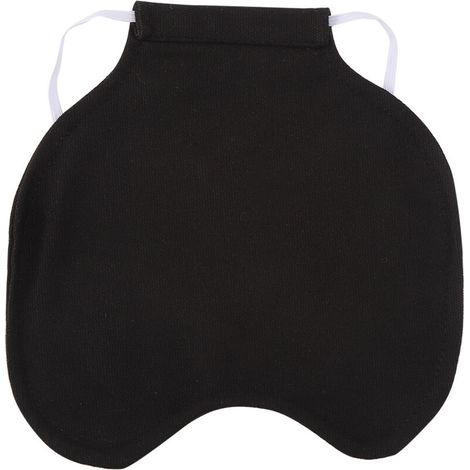 Protector de plumas para mascotas, protector de alas traseras, delantal para silla de montar de pollo, chaqueta doble (20x19,5 cm) Negro -Crezuo