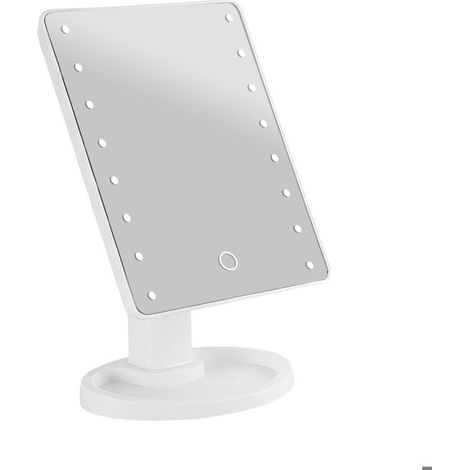 Miroir de maquillage - AVIZAR - LED rotatif 360° - Tactile - Éclairage réglable - USB/piles (1/4)