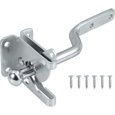 Loquet de portail autobloquant, levier de gravité automatique, loquets de porte, serrure de portail de jardin, serrure de clôture en acier inoxydable, verrou de quincaillerie à pêne basculant (1/5)