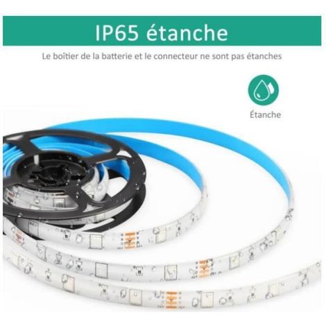 Bande LED - Cdiscount - 2M - 60 LEDs - IP65 Étanche - 16 couleurs et télécommande (1/4)