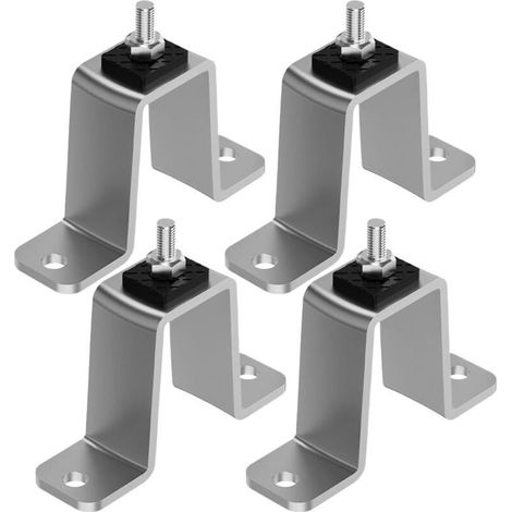 Support pour climatiseur, 4 Pieds Anti-Vibration pour Condenseur Split, Pieds de support en acier inoxydable pour montage de climatiseur, adaptés au jardin, au garage et à la maison (1/4)
