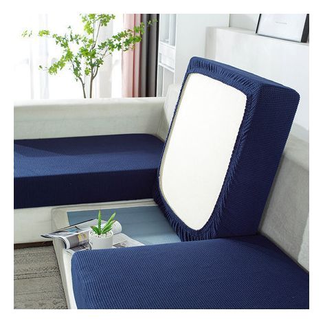 Stretch-Ecksofa-Kissenbezug, Möbelschutzhülle, Staubdichter Sofabezug, Blau, Größe: 1-Sitzer - X (65-95 cm) (1/5)