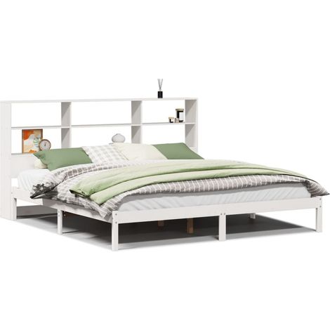 Maison Exclusive - Giroletto con Libreria senza Materasso 180x200 cm in Legno Pino