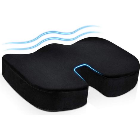 Coussin de Siège, Coussin d'Assise en Mousse à Mémoire, Coussin de Siège Anti-Escarres, Coussin Siège pour Sciatique, pour Siège de Voiture, Chaise, Fauteuil Roulant