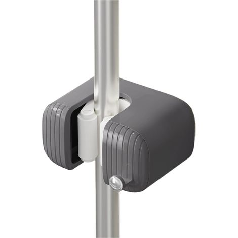 CSPARKV Porte-Balai, Pince d'organisateur de vadrouille Murale, Support de vadrouille à Balai Ferme pour Salle de Bain, Cuisine, Jardin, Rangement d'organisation de Garage,Gris,2PCS [Classe énergétiqu (1/4)