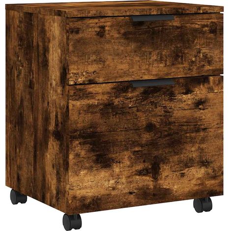 Maison Exclusive - Archivador ruedas madera contrachapada roble a (1/5)