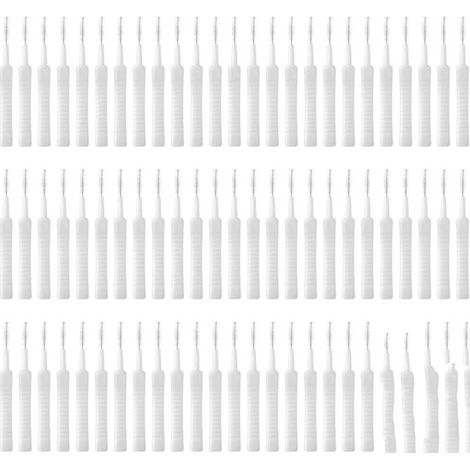 Brosse de nettoyage pour pommeau de douche - Lot de 100 pièces - En nylon poreux, pour éliminer le calcaire (1/5)