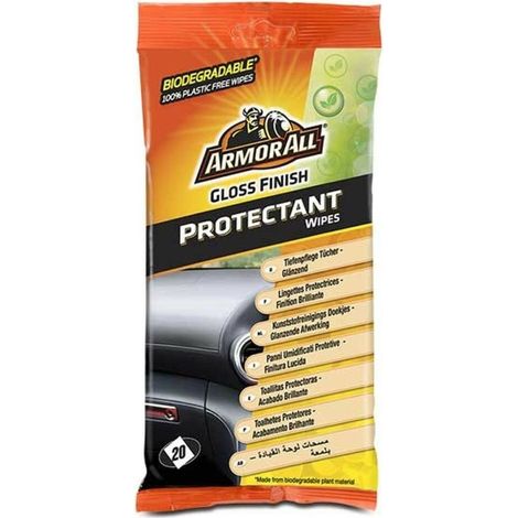 Lingettes de nettoyage pour plastique Armor All AABIO36020ML Finition brillant 20 uds