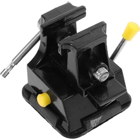 Mini Étau de Table Noir en Métal, Pince de Serrage à Ventouse Fixation pour Motifs Plats, Support Auxiliaire pour Machine de Gravure, Format Compact (1/5)