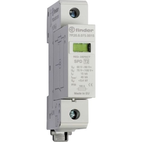 Paraf T2 varist 75V 15kA 0,4kV avec Telesignalisation FINDER 7P2180751015