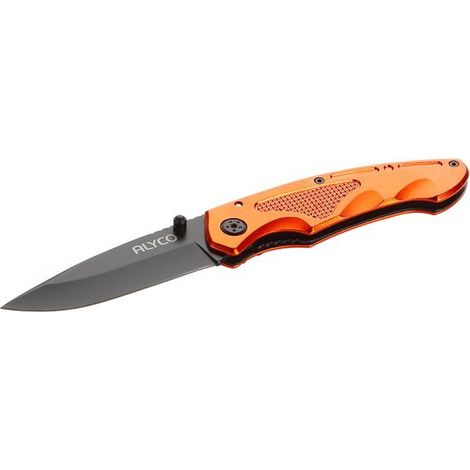Couteau de poche inox alyco orange 85 mm manche aluminium ALYCO 170890