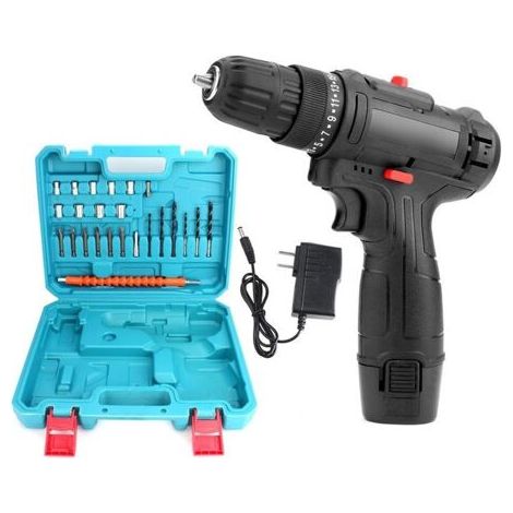 Perceuse électrique Rechargeable au Lithium 12v, Tournevis électrique à Batterie sans Fil pour Outils électriques ménagers