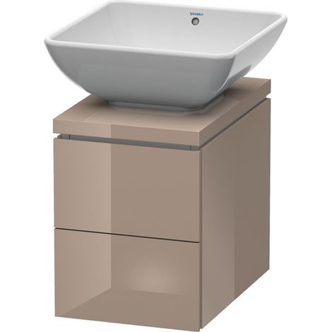 Meuble sous-vasque L-CUBE 320x477x400mm cappuccino haute brillance