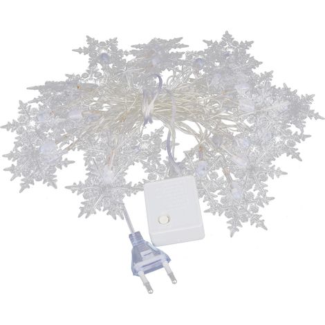 40 LED-Schneeflocken-Lichterkette für die Weihnachtsdekoration im Freien, Garten, Party, 220 V (1/5)