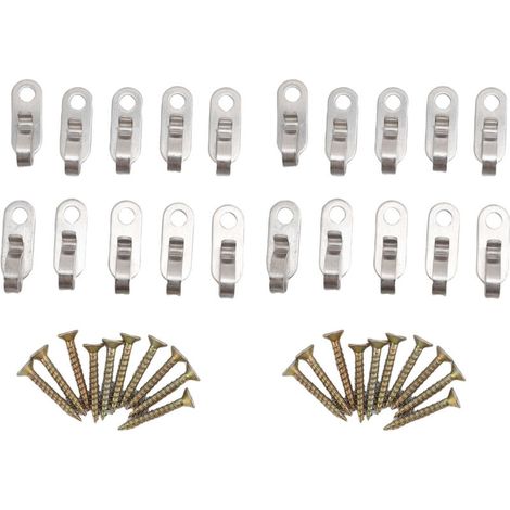 Crochets Pour Guirlandes Lumineuses - Acier Inoxydable - Pour Terrasse Patio Jardin Intérieur Extérieur - 20 Pièces (1/5)