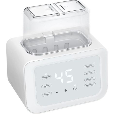 Chauffe-lait Double biberon, multifonctionnel, entièrement automatique, décongélation et chauffage du lait maternel