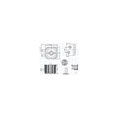 Radiateur d'huile Magneti Marelli 350300003500 AUDI 028117021 028117021C