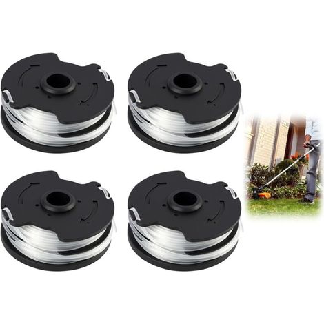 4-teilige Trimmerfadenspule, Schneidfaden, Freischneider-Ersatzteil, 1,6 mm Faden, robust und langlebig, kompatibel mit Rasenmäher 20 Li B2 C3 PRT 300 550 A1 A3 IAN351753 TLP 01 - (1/5)