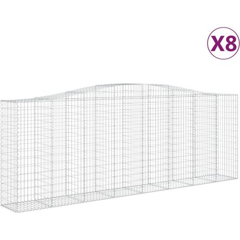 Maison Exclusive - Gabionen mit Hochbogen 8 Stk. 400x50x140/160cm