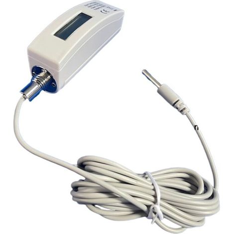 Thermomètre de piscine numérique étanche – Écran LCD – Plage de température large – Longueur sonde 10 pieds – Pour spas et étangs à poissons (1/5)