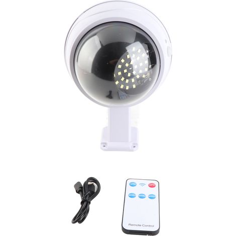 Ortviai Projecteur Solaire avec Détecteur de Mouvement et Apparence de Caméra de Sécurité, 3 Modes, IP65, 34 LED