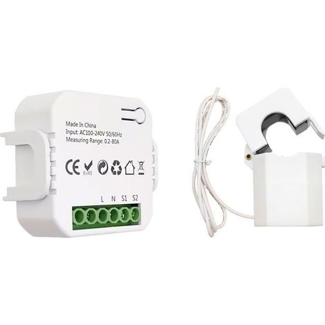 Tuya Wifi Smart Energy Meter: monitoraggio bidirezionale della produzione e del consumo di energia tramite app per smartphone e monitor con trasformatore di corrente (CT). (1/5)