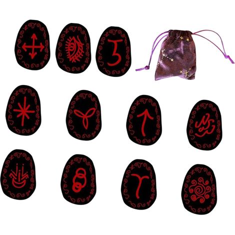 Runas de bruja, hechas de madera, runas de adivinación, talladas a mano, pequeños artículos de regalo. (1/5)