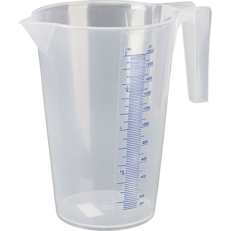 PRESSOL Messbecher transparent Polypropylen Inhalt 2,0 Liter