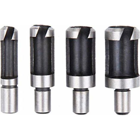 Fraise Bouchonner Bois Lot de 8 Mèche Bouchon Bois Foret Faire Cheville Outil de Coupe pour Faire une Bois Bouchon Cheville Tourillon Goujon Tenon Dowel (1/4)