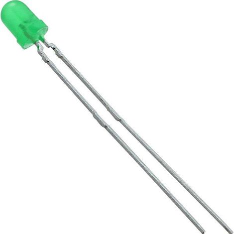 Vishay TLLG4400 LED vert rond 3.2 mm 1.2 mcd 50 ° 7 mA 1.9 V Q531861