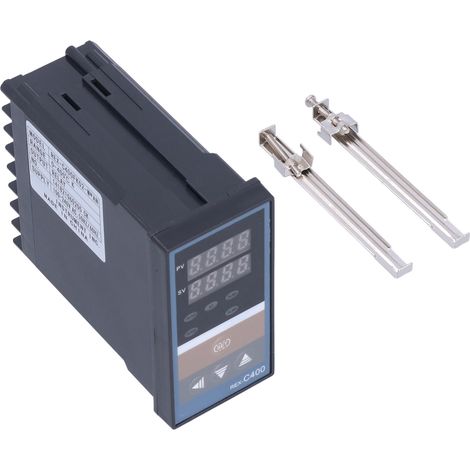 REXC400FK02MAN Thermostat à régulateur PID intelligent entièrement automatique avec relais et contrôleur de haute température pour une large plage de tension (100-240 V). (1/5)