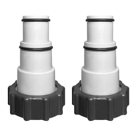 [MAI USATO]Set di 2 adattatori per tubi da piscina con filettatura interna, per tubi da piscina con diametro di 32 e 38 mm. (1/5)