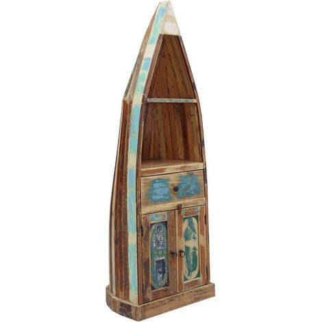 scaffale in legno di Legno riciclato 52x48x160 multicolore laccato NATURE OF SPIRIT 121