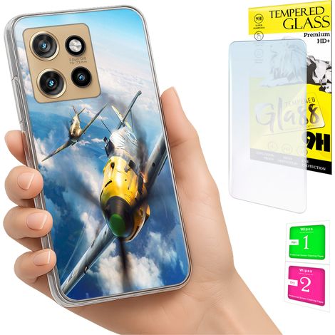 Custodia per Motorola Edge 50 Neo Photo Cover Case Back Case + Vetro 9H (1/5)