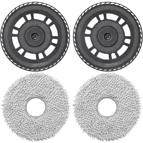Applicable Lingettes avec support accessoires pour Dreame L10s Pro Ultra Heat, X40 Ultra, X40 Master, L40 Ultra, L20 Ultra Robot aspirateur, Chiffons de vadrouille plaques de rechange pièces de rechan