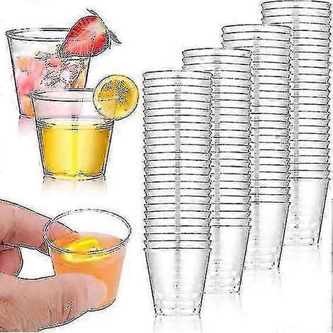 30ml Plastic Shot specs 100 Pack Reusable Party Cups for Wedding Birthday Halloween Bar Accessories (1/5)