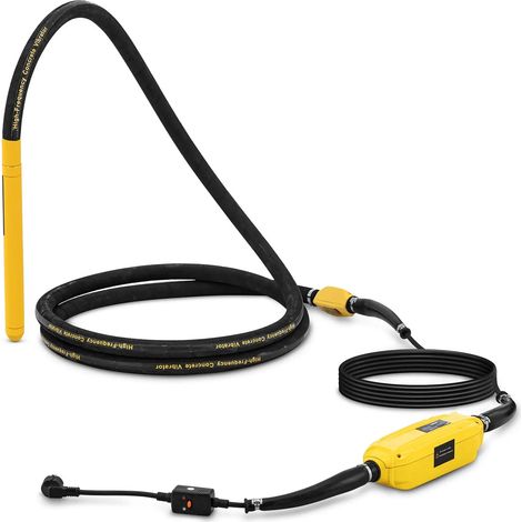 Vibratore per calcestruzzo con convertitore 2000 watt 430 x 40 mm 230 volt acciaio inox gomma rame 140010220
