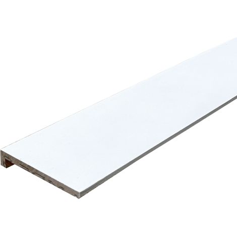 Lot de 6 Surplinthes MDF Revêtues Blanc, L.2.40 m x H.9.8 cm, Ep.22 mm