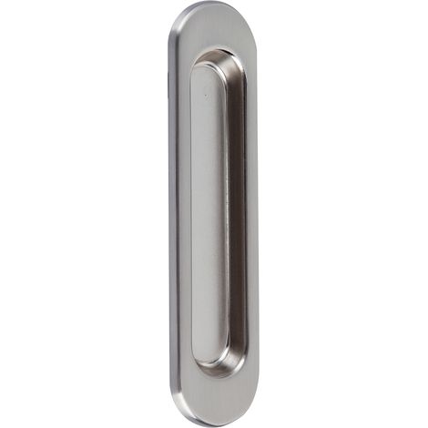 Uñero tirador oval zamak níquel satinado puertas correderas (1/2)