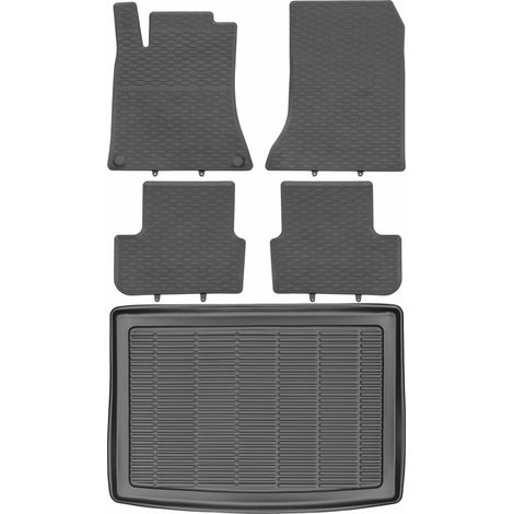 Juego de alfombrillas de goma para coche y maletero para Mercedes Clase B II W246 (2011-2018).