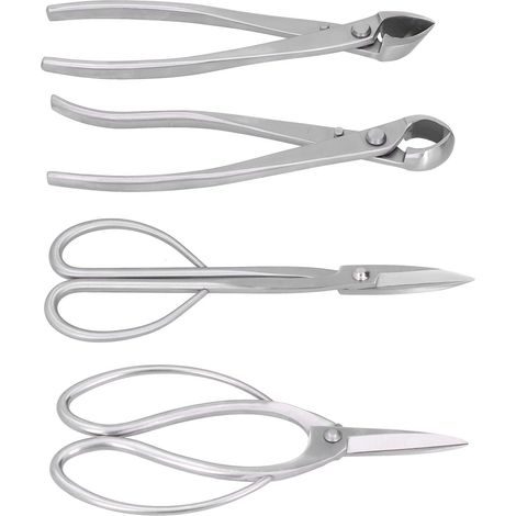 Ensemble d'outils pour bonsaï : sécateur à bouton en acier inoxydable, ciseaux à bonsaï, kit d'outils de jardinage (1/5)